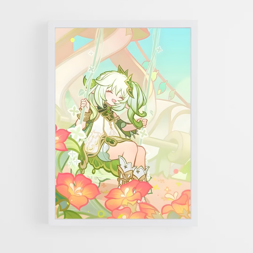 Poster Fleur du Destin – affiche Genshin impact (vue 3)